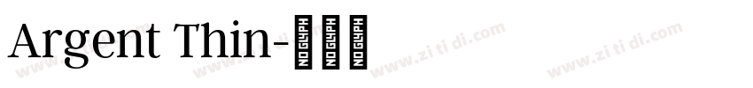Argent Thin字体转换